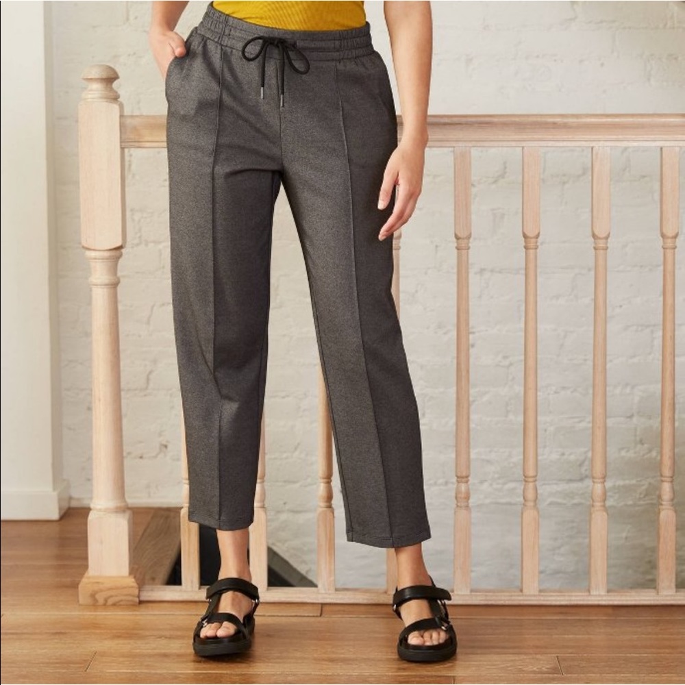 Women’s High Rise Ankle Length Pull On Pants Gray